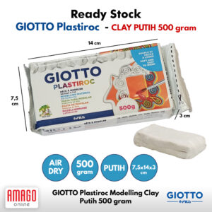 Giotto PLASTIROC Modelling Clay 500 gr White - Tanah liat lebih lembut dari DAS - Putih - 685100