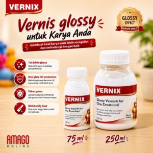 Vernis Glossy mengkilap - Clear Finisher Varnish VERNIX