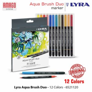 LYRA Aqua Brush Duo - Marker warna Marker Lukis - Set 12 Colors - 6521120
