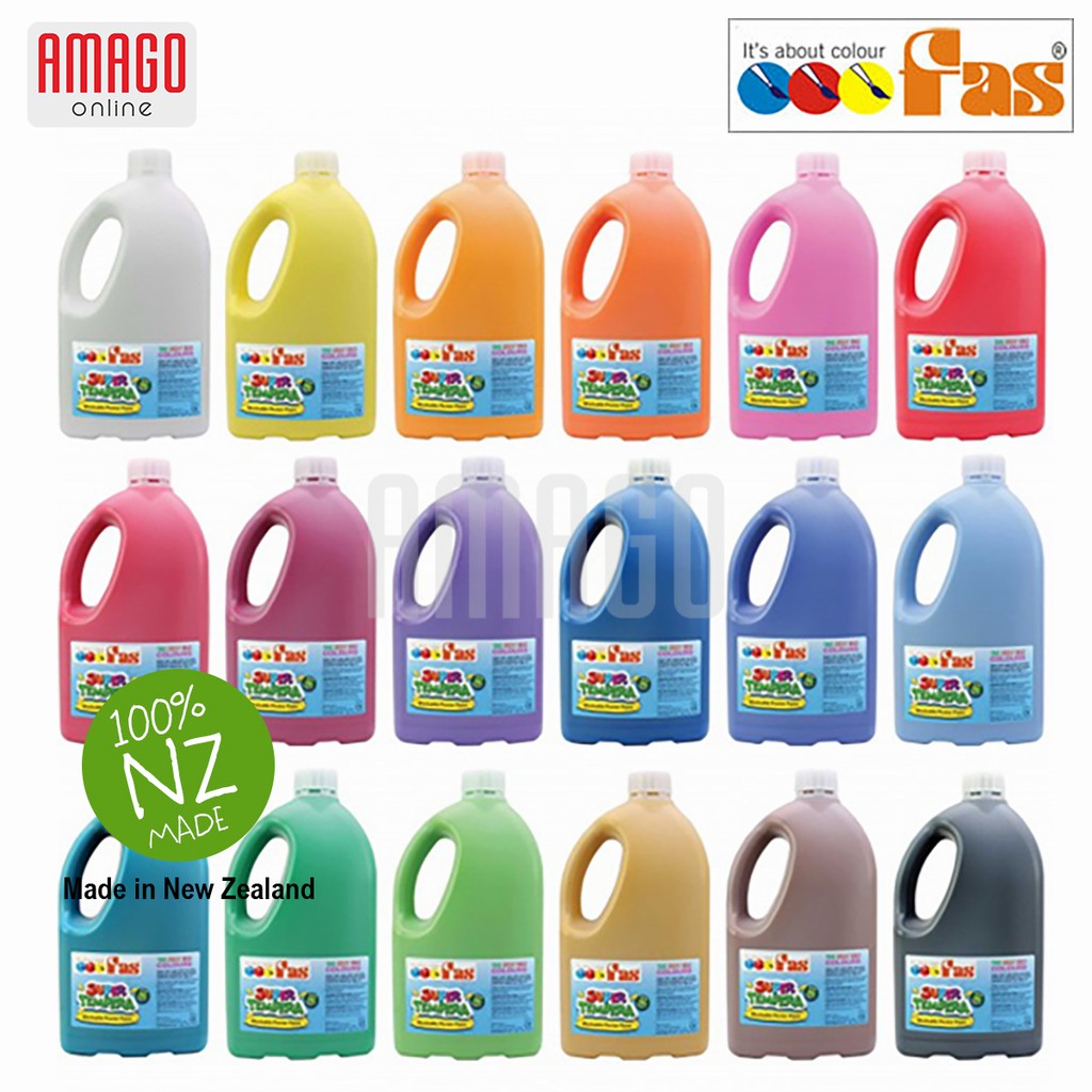 Cat Poster Lukis FAS Super Tempera Washable Poster Paint 2 liter - Pilih Warna