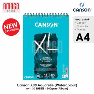 CANSON XL Aquarelle - Watercolor Paper - 30 sheets - A4 - 300G (Album) - 400039170