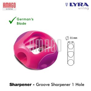 LYRA Sharpener - Groove Single Hole - 11 Mm - Rautan Pensil Lobang Besar BULAT - 7301150