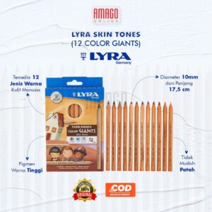 LYRA Giants Pro Natura Skin Tone Set 12pcs Pencils - Pensil Warna 3931124