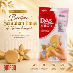 DAS Berwarna Emas DAS Color Modelling Clay - Air Drying - Gold - 150 gram - 385115