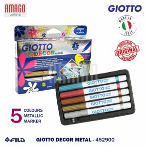 Spidol Warna GIOTTO Decor Metal - Fiber Pen 5 Colors - 452900