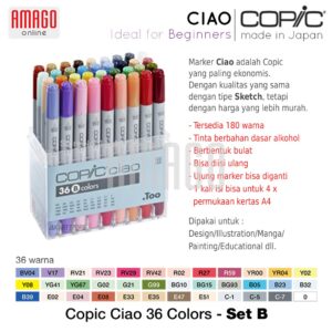 COPIC Ciao - 36 Color Set B - CCM/36B