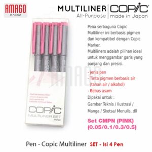 COPIC Multiliner - Pink - (4 Pcs/Set) - CMPN/SET