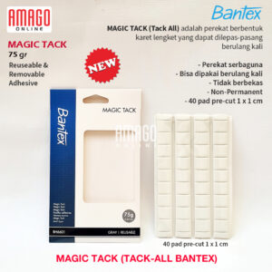 BANTEX  Magic Tack (Tack-All) - Adhesive Gum 75 gram - New Pre-Cut - Lem Serbaguna - BH6601