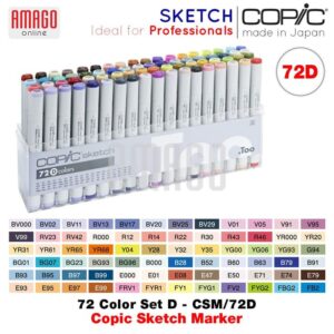 COPIC Sketch - 72 Color Set D - CSM/72D