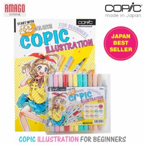 COPIC Illustration For Beginners - 12 Colors Set with Book - CCM/12BK