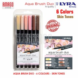 LYRA Aqua Brush Duo - Skin Tones - Spidol 2 Ujung - Warna Kulit - 6 warna - 6521062