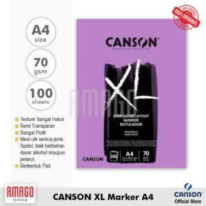 Buku Gambar CANSON XL Marker isi 100 lembar ukuran A4 tebal 70g (Pad) cocok utk spidol - 200297236