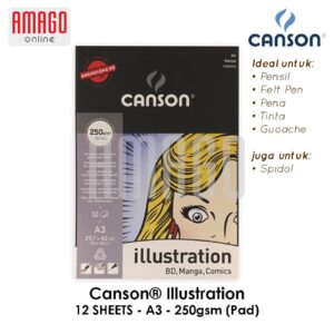 CANSON Illustration Manga - 12 sheets - A3 - 250g (Pad) - 200387201