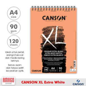 CANSON XL Extra White Blanc Putih - 120 sheets - A4 - 90 gsm (Album)  200787500