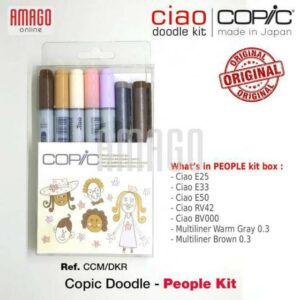 COPIC Doodle Pack - People Kit - 2 Pens and 5 Markers - CCM/DKP