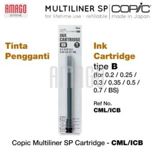 Refill COPIC Multiliner SP - Ink Cartridges B (0.2 - 0.7 dan BS) - Tinta Isi Ulang - CML/ICB