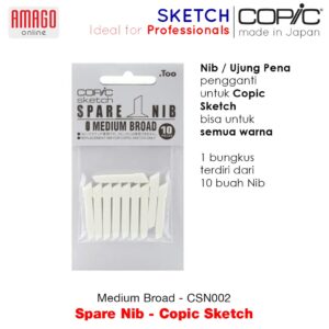 COPIC Sketch - Nibs - Medium Broad - Ujung Pena Pengganti Copic Sketch - CSN002